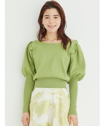 LAGUNAMOON | パワーショルダーコンパクトニットプルオーバー(ニット/セーター)