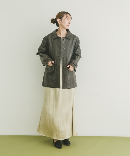 ITEMS URBANRESEARCH(アイテムズ アーバンリサーチ)の「カバーオールジャケット(カバーオール・レディース・BRN/BLK・FREE)」の8枚目の写真