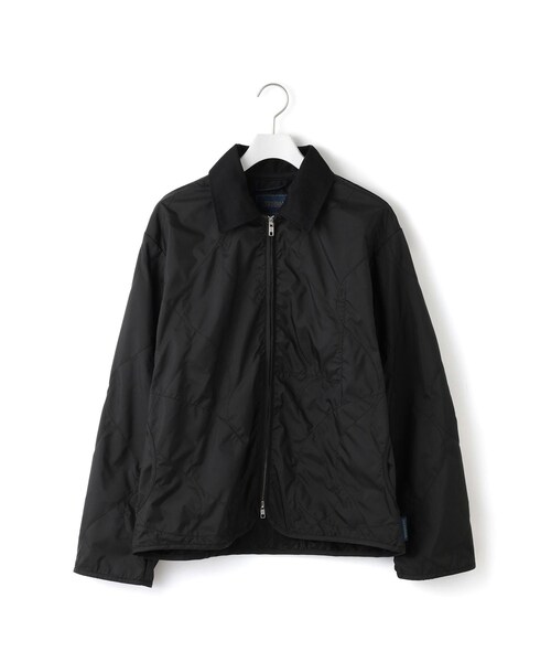 ADAM ET ROPE'(アダムエロペ)の「【LAVENHAM(ラベンハム)】SIDE POCKET UNWADDED TEYNHAM MENS(ブルゾン・レディース・ブラック/ホワイト・S)」の2枚目の写真