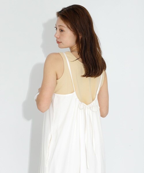 URBAN RESEARCH Sonny Label（アーバンリサーチサニーレーベル）の「シフリーコットンキャミワンピース（ワンピース・レディース・ブラウン/ブラック/オフ・FREE）」の7枚目の写真