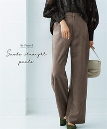 nissen | スウェード調ストレートパンツ(その他パンツ)
