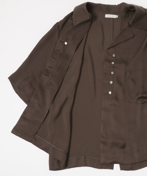 LAATO（ラート）の「open collar shirts（シャツ/ブラウス・レディース・ミスト/チョコレート・Free）」の8枚目の写真