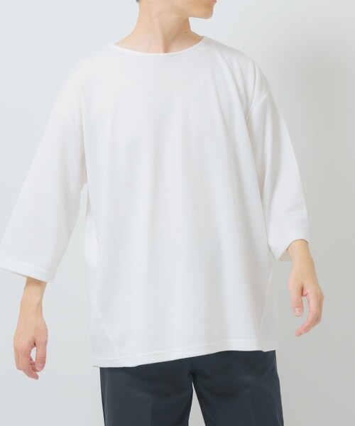 ITEMS URBANRESEARCH(アイテムズ アーバンリサーチ)の「接触冷感ポンチ7分袖トップス(Tシャツ/カットソー・メンズ・WHT/BLU/BEG/BLK・M/L)」の14枚目の写真