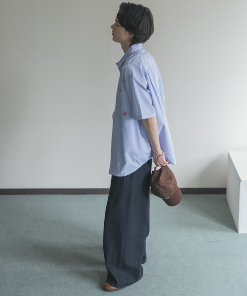 SENSE OF PLACE by URBAN RESEARCH（センスオブプレイスバイアーバンリサーチ）の「『別注』LOVE POP STUDIO×SENSE OF PLACE　シャツ（シャツ/ブラウス・メンズ・WHITE/BLUE・M/L）」の20枚目の写真