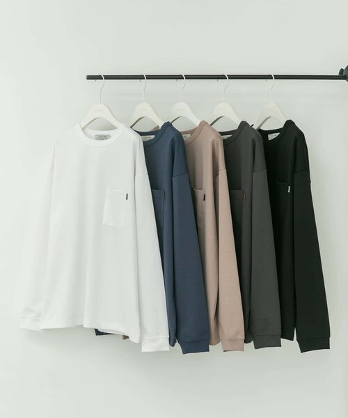 URBAN RESEARCH Sonny Label（アーバンリサーチサニーレーベル）の「ポンチポケット付ロングスリーブTシャツ（Tシャツ/カットソー・メンズ・ホワイト/グレージュ/チャコール/ブラック/ブルーグレー・M/L/XL）」の18枚目の写真