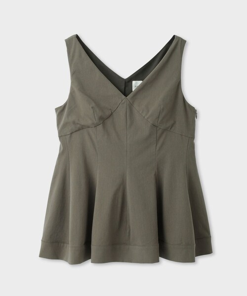 ROPE'（ロペ）の「【一部店舗限定】【REALM（レルム）】V-NECK PEPLUM BLOUSE｜セットアップブラウス　26SS（シャツ/ブラウス・レディース・ダークブラウン/カーキ・38）」の13枚目の写真