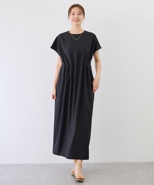 Jayro(ジャイロ)の「リネンタッチタックイージーワンピース(ワンピース・レディース・ブラック/チャコール/ベージュ・M)」の1枚目の写真