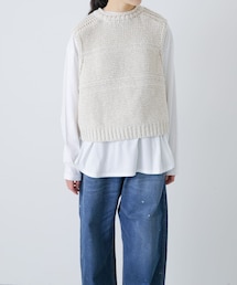 かぐれ | 2WAY綿麻ニットベスト(ベスト)