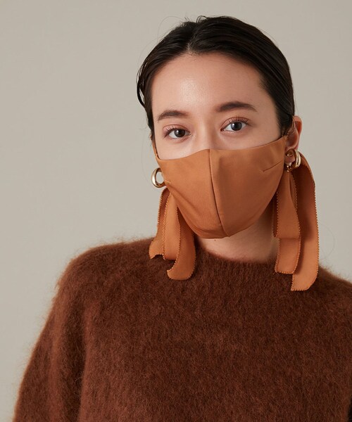 ADAM ET ROPE'（アダムエロペ）の「【トロワズィエムチャコ】リボンマスク（その他・レディース・ブラック/グレー系/ダークブラウン/サックス/クリーム・F）」の16枚目の写真