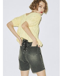 jouetie | バックレースアップショートパンツ(デニムパンツ)