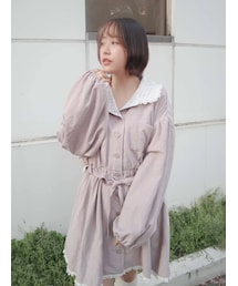 merry jenny | レースカラー2wayトレンチワンピース(ワンピース)