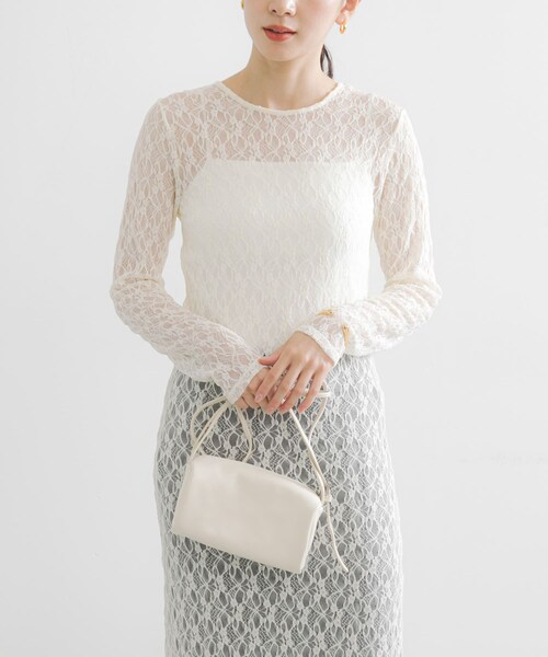 URBAN RESEARCH（アーバンリサーチ）の「ストレッチレースカットワンピース（ワンピース・レディース・OFF/BLACK・FREE）」の5枚目の写真