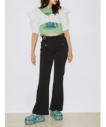 jouetie | センターピンタックカラーフレアパンツ(その他パンツ)