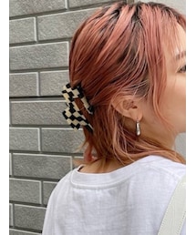 MURUA | ラウンドチェッカークリップ(バレッタ/ヘアクリップ)