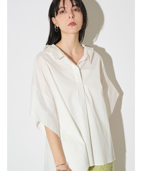 ELENDEEK（エレンディーク）の「OVER TENT BL（シャツ/ブラウス・レディース・オフホワイト/グレー/アイスブルー/ベージュ・F）」の8枚目の写真