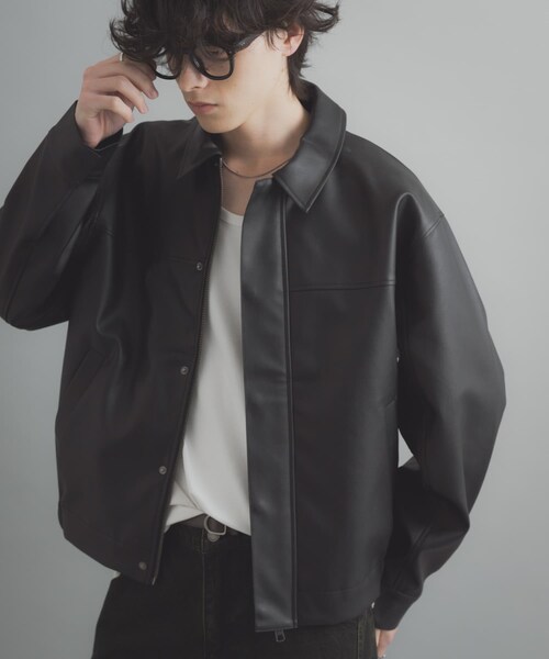 SENSE OF PLACE by URBAN RESEARCH（センスオブプレイスバイアーバンリサーチ）の「FLジップブルゾン（ブルゾン・メンズ・BLACK/GREIGE・M/L）」の18枚目の写真