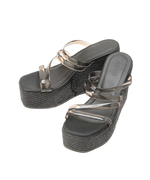 RESEXXY（リゼクシー）の「クリアウェッジサンダル（サンダル・レディース・アイボリー/ブラック・S/M/L）」の5枚目の写真