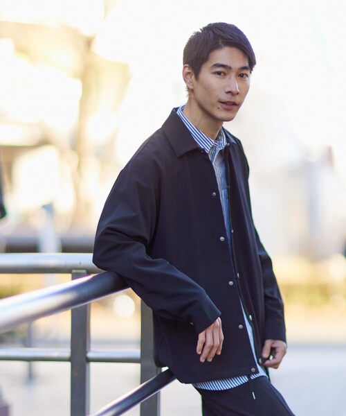 ITEMS URBANRESEARCH(アイテムズ アーバンリサーチ)の「『セットアップ対応』ウォッシャブル×クールタッチ TRコーチジャケット(ブルゾン・メンズ・CHK/BEG/GRY/BLK・M/L)」の6枚目の写真