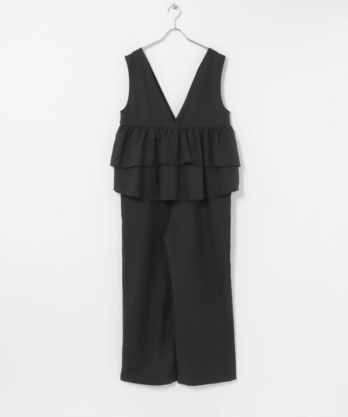 URBAN RESEARCH Sonny Label（アーバンリサーチサニーレーベル）の「『WEB限定』レイヤードフリルオールインワン（つなぎ/オールインワン・レディース・ブラック/グレー/ドット・36/38）」の5枚目の写真