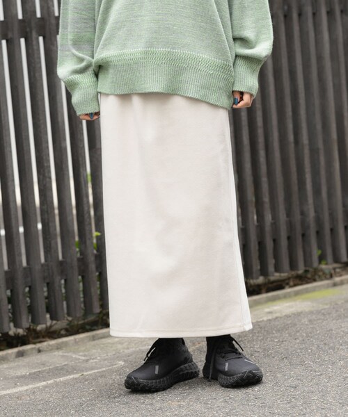EKAL（エカル）の「ウォームドジャージスカート（スカート・レディース・アイボリー/ブラック/ブラウン・one）」の11枚目の写真