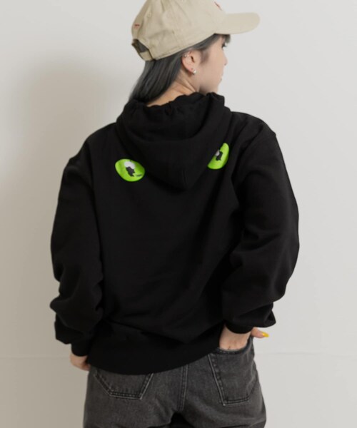 THE GOODLAND MARKET（ザグッドランドマーケット）の「77circa　cats eye print hoody（パーカー・レディース・white1/black1・L/XL）」の22枚目の写真