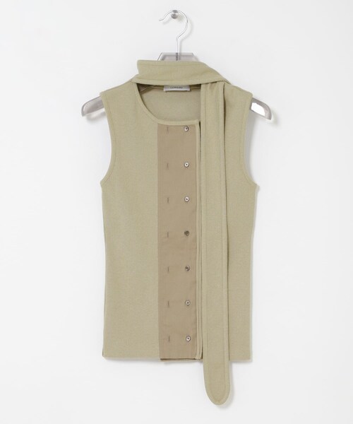 URBAN RESEARCH(アーバンリサーチ)の「LEMAIRE ASYMMETRICAL FITTED TOP(タンクトップ・レディース・BLACK/SAGE・S)」の6枚目の写真