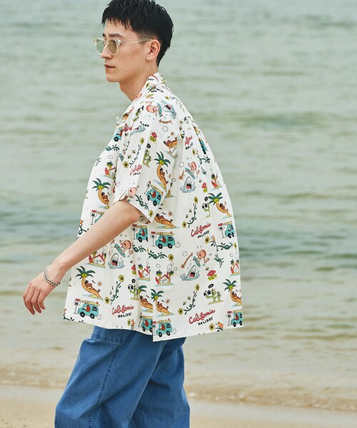 URBAN RESEARCH Sonny Label（アーバンリサーチサニーレーベル）の「アロハシャツ by Monkey Studio（シャツ/ブラウス・メンズ・グリーン/オフ/ネイビー・M/L）」の2枚目の写真