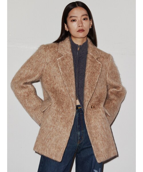 EMODA（エモダ）の「【VEQUM】SHAGGY JACKET COAT（テーラード