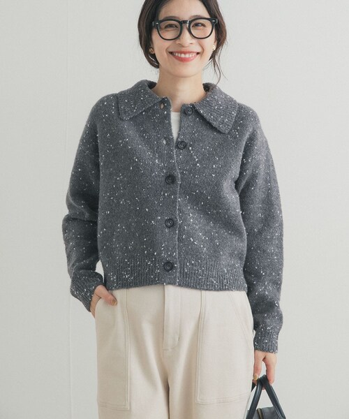 URBAN RESEARCH DOORS（アーバンリサーチドアーズ）の「ネップヤーンカーディガン（カーディガン/ボレロ・レディース・BEIGE/GRAY・Free）」の6枚目の写真
