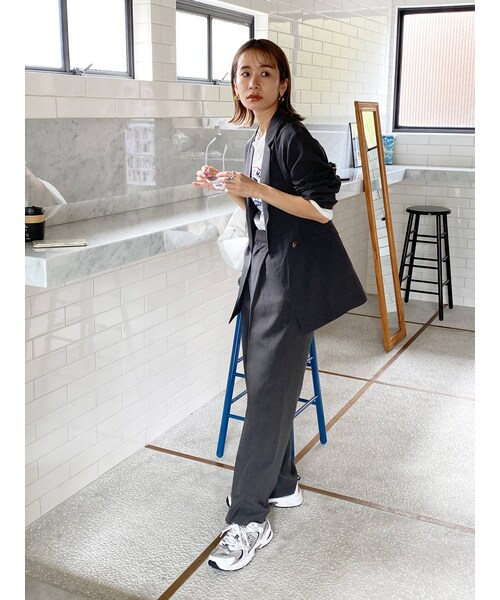 Ungrid（アングリッド）の「【WEB限定】テーラードジャケットセットアップ（セットアップ・レディース・アイボリー/チャコールグレー/ピスタチオ・F）」の20枚目の写真