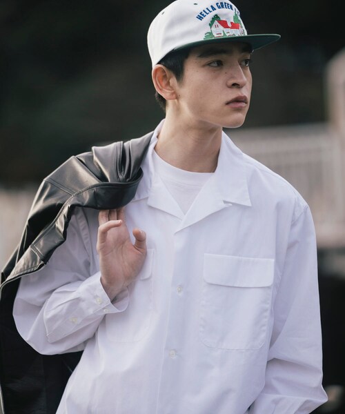 URBAN RESEARCH（アーバンリサーチ）の「THE DAY　OPEN COLLAR SHIRT（シャツ/ブラウス・メンズ・BLACK/BROWN/WHITE・1/2）」の5枚目の写真