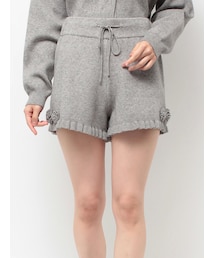 ローズモチーフニットショーパン【セットアップ対応】