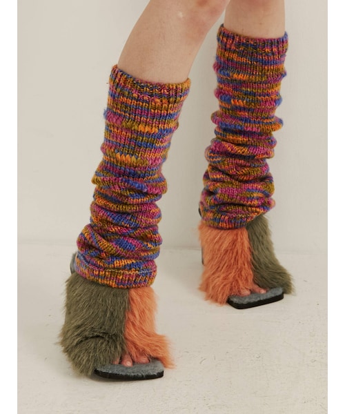 PAMEO POSE（パメオポーズ）の「Fancy Leg Warmers（ソックス/靴下・レディース・ブラック/オレンジ/ブルー・F）」の3枚目の写真