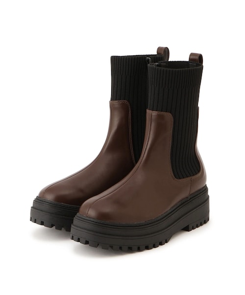 VIS(ビス)の「タンクソールサイドニットブーツ(ブーツ・レディース・ブラック/ブラウン・L/M/S)」の17枚目の写真