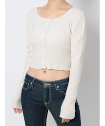 GYDA | マイクロミニ モールニットカーディガン(カーディガン/ボレロ)
