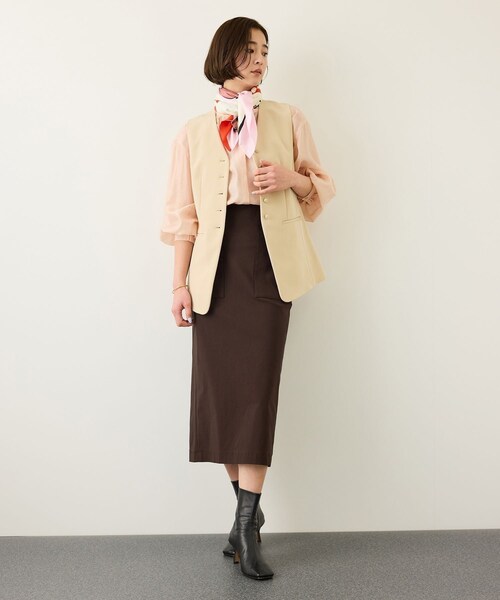 ROPE'(ロペ)の「キュプラシルクボリュームスリーブブラウス/イージーケア(シャツ/ブラウス・レディース・サックス/ピンク系・F)」の13枚目の写真