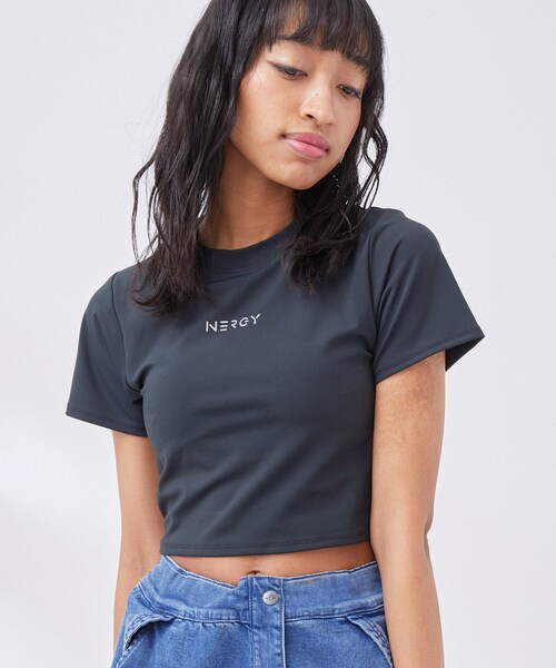 NERGY（ナージー）の「【skin wear】UV & 水陸両用 & 保湿 CREORAカップ付きTシャツ（Tシャツ/カットソー・レディース・ブルー/ブラック・M/S）」の5枚目の写真