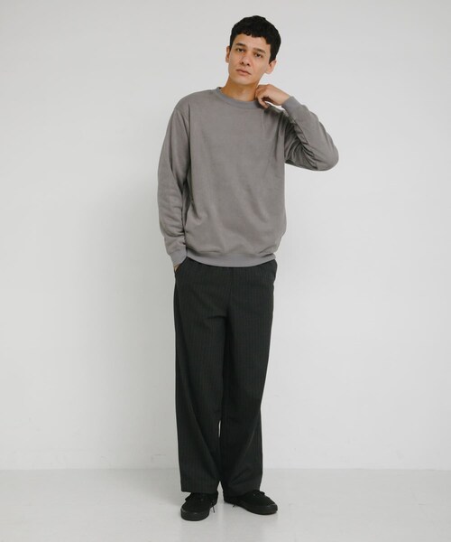 URBAN RESEARCH Sonny Label（アーバンリサーチサニーレーベル）の「クリーミータッチクルーネックプルオーバー（スウェット・メンズ・グレージュ/チャコール/ブルー・M/L/XL）」の10枚目の写真