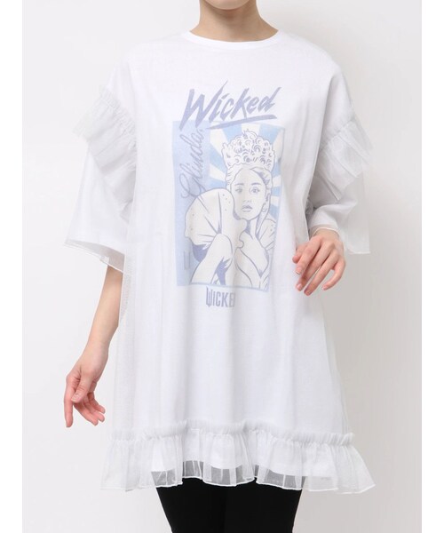 jouetie(ジュエティ)の「【WICKED×jouetie】フリルチュニック(チュニック・レディース・オフホワイト/ブラック・M)」の3枚目の写真
