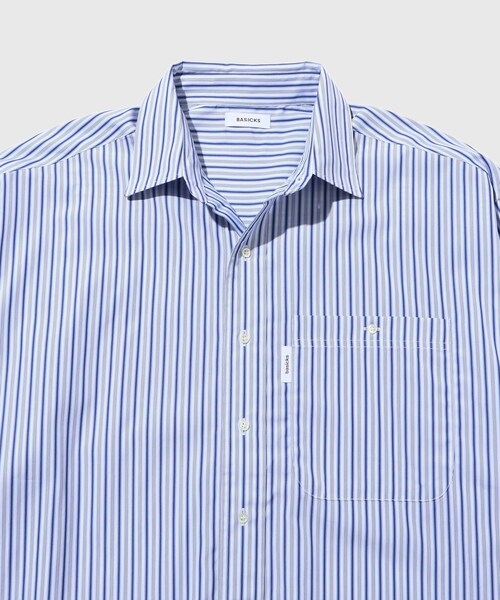 ADAM ET ROPE'(アダムエロペ)の「【BASICKS/ベイシックス】2way Thomas Mason Shirt(シャツ/ブラウス・メンズ・ブルー系/サックス・S)」の5枚目の写真