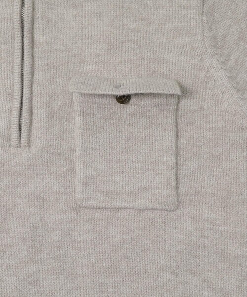 SENSE OF PLACE by URBAN RESEARCH（センスオブプレイスバイアーバンリサーチ）の「『洗濯可』ダブルポケットハーフジップニット（ニット/セーター・メンズ・BLACK/GRAY・M/L）」の9枚目の写真