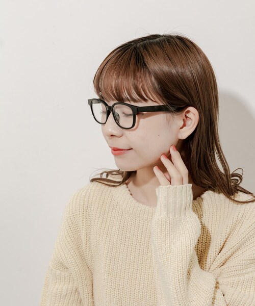 SMELLY（スメリー）の「ウェリントンタイプダテメガネ（メガネ・レディース・BLK/DEMI・-）」の8枚目の写真