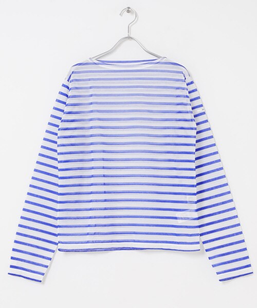 URBAN RESEARCH DOORS(アーバンリサーチドアーズ)の「ORCIVAL BOAT NECK LONG-SLEEVE PULLOVER(Tシャツ/カットソー・レディース・BLUE/GREY/YELLOW・1)」の15枚目の写真