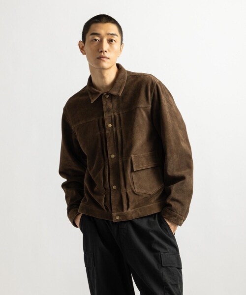 Saturdays NYC(サタデーズ ニューヨークシティ )の「Emil Type-1 Suede Leather Jacket(ブルゾン・レディース・ブラウン・L/M/S/XL)」の20枚目の写真