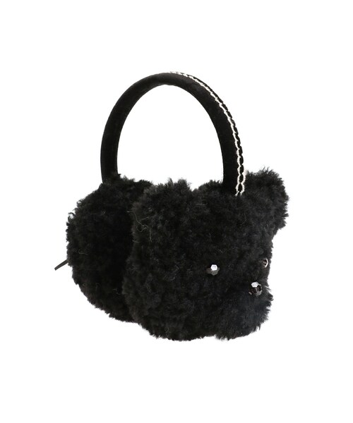 merry jenny（メリージェニー）の「bear bear イヤーマフ（チャーム・レディース・オフホワイト/ブラック/ベージュ・F）」の2枚目の写真