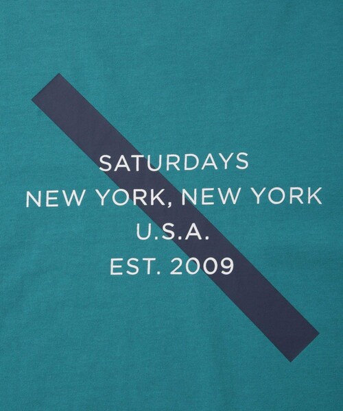 Saturdays NYC(サタデーズ ニューヨークシティ )の「Gotham Establish Slash SS T-Shirt(Tシャツ/カットソー・レディース・ブラック/ホワイト/グリーン・L/M/S/XL)」の18枚目の写真