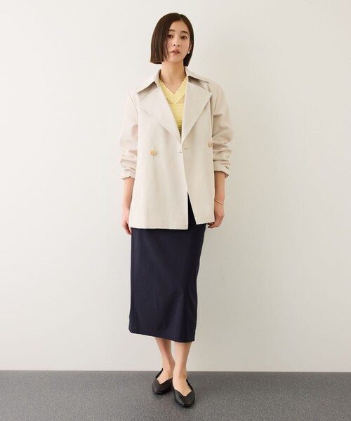 ROPE'（ロペ）の「【撥水加工】ライトミドル丈トレンチコート（トレンチコート・レディース・オフホワイト/ベージュ・F）」の15枚目の写真