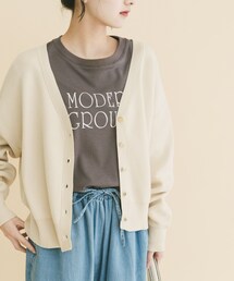 ITEMS URBANRESEARCH（アイテムズ アーバンリサーチ）の「『イージーケア』スウェットライクVネックカーディガン（ニット/セーター）」