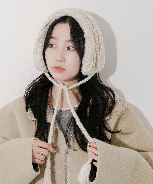 SMELLY（スメリー）の「ケーブルコンビイヤーマフ（イヤーマフ・レディース・IVO/BEG・-）」の3枚目の写真