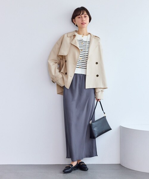 ROPE' PICNIC（ロペピクニック）の「ショート丈トレンチコート/撥水・花粉ガード（トレンチコート・レディース・ベージュ/カーキ/ネイビー・F）」の13枚目の写真